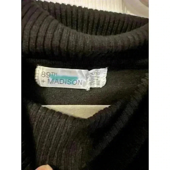 89th + Madison Women Black Turtleneck Sweater XL - Picture 2 of 7